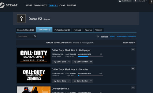 Account steam con - account, duty